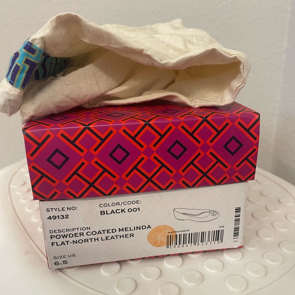 Tory Burch Melinda Flat - Powder Coated North Leather - Picture 7 of 7